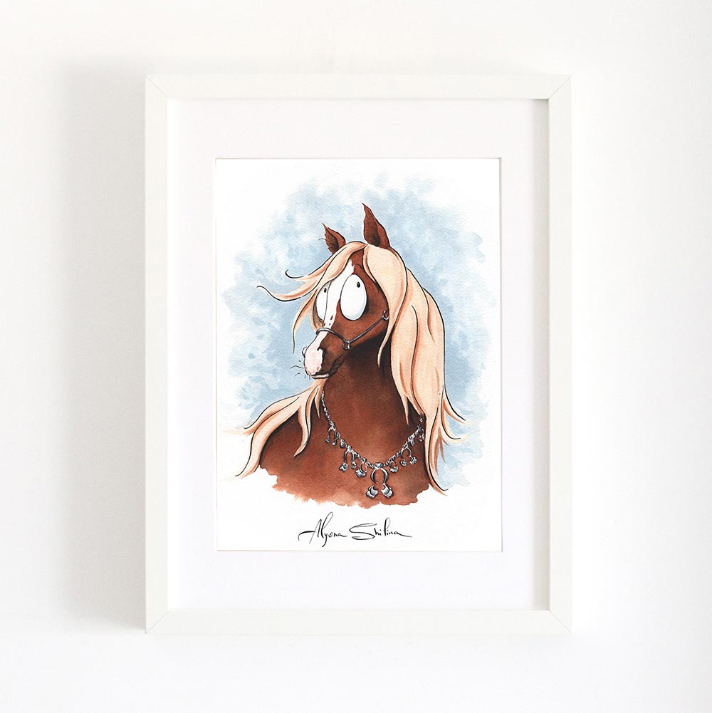 Arabian Horse art print by Alyona Shilina