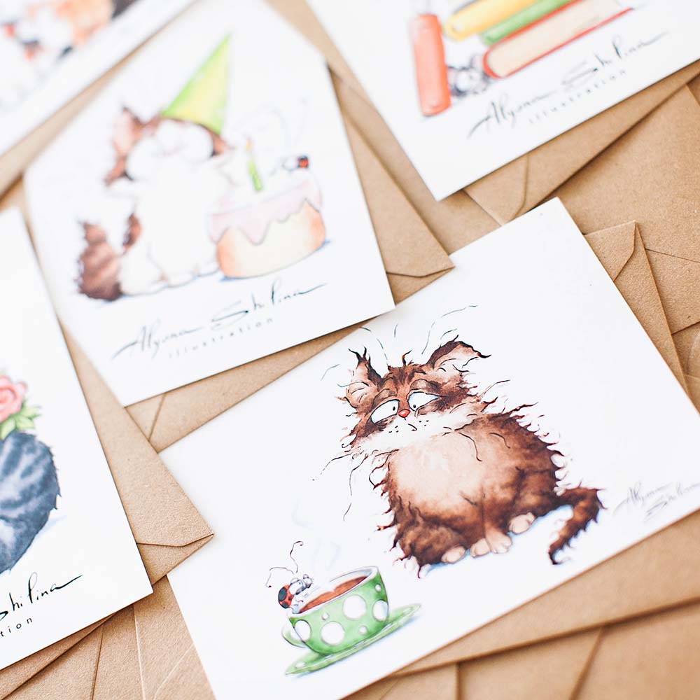 Cute Cats Postcard Set
