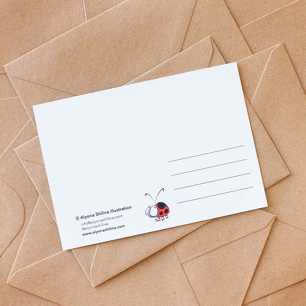 "Peekaboo" postcard