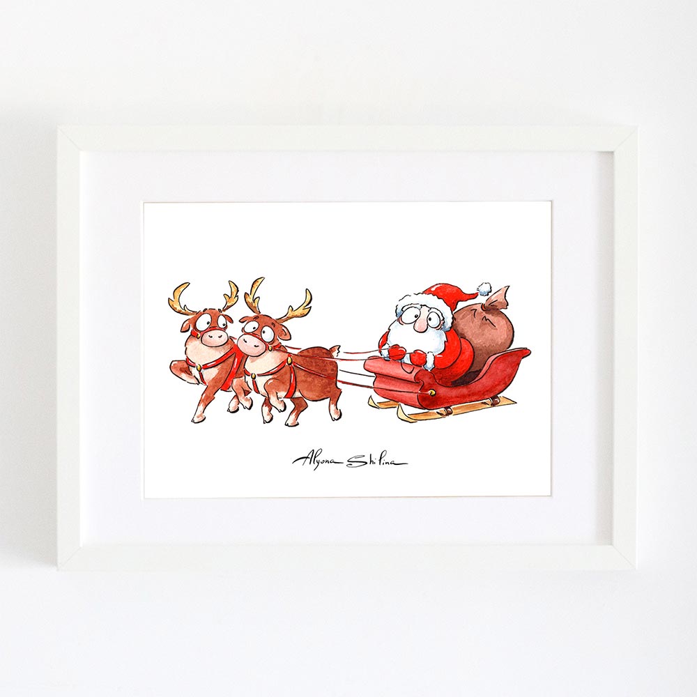 Santa Claus wall art print