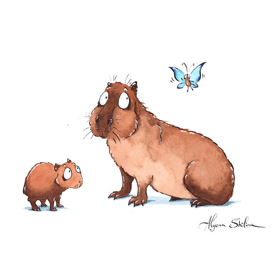 "Capybaras" original drawing