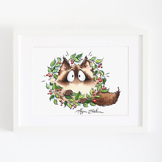 "Christmas Kitten" art print