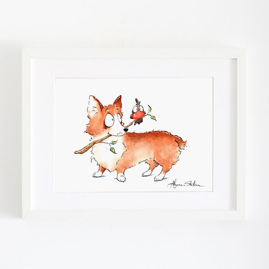 "Corgi" art print