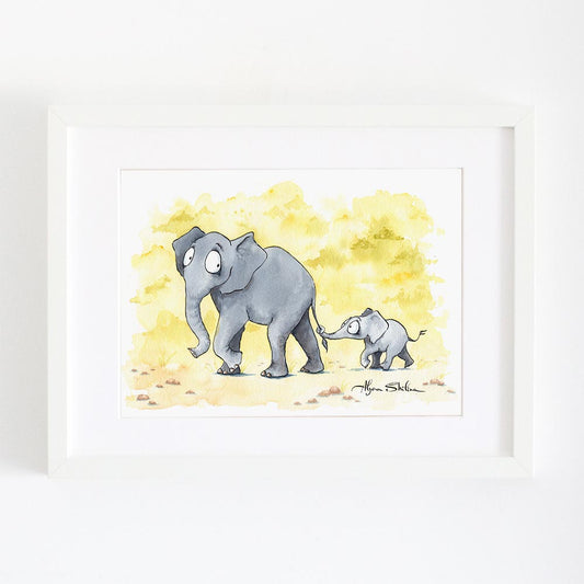 "Elephants" art print