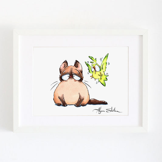 "Annoying Bird" art print