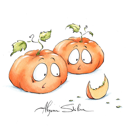 "Pumpkins" original drawing