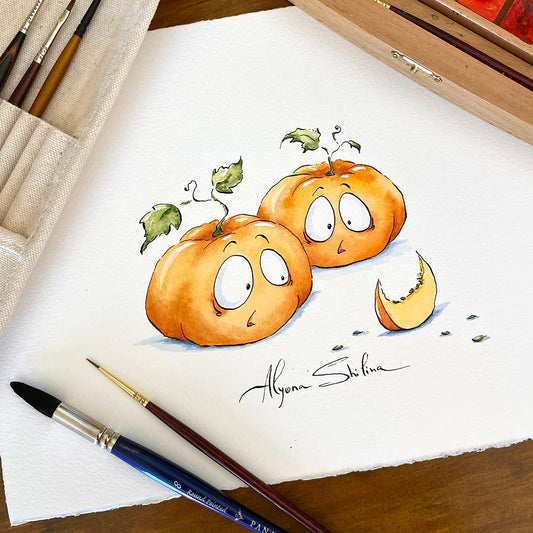 "Pumpkins" original drawing