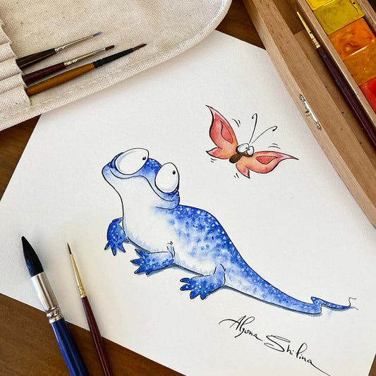 "Salamander" original drawing