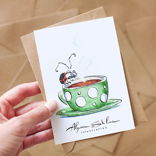 "Coffee Lover" postcard