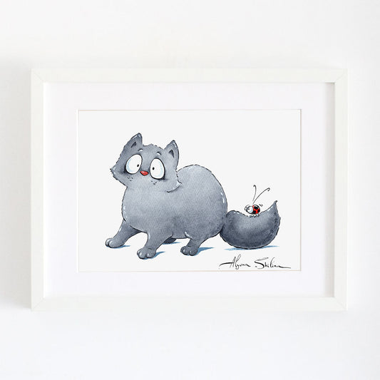 "Fat Cat" art print