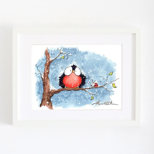 Winter bird wall decor by Alyona Shilina