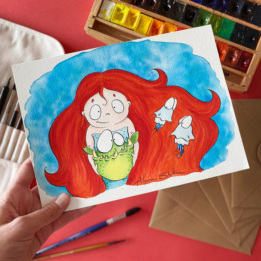 "Mermaid" original drawing