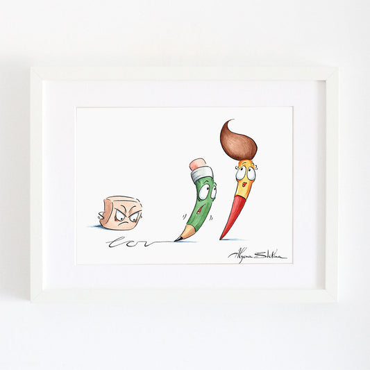 "Pencils Love" art print